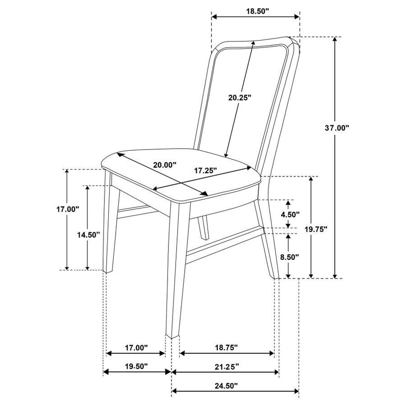 Croyden - Dining Side Chair (Set of 2) - Gray / Weathered Natural