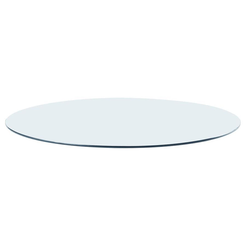 60" 12mm Round Clear Tempered Glass Top - Clear