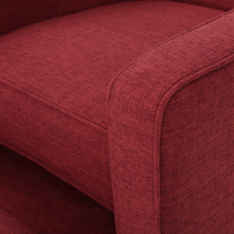 Mid-Century Modern Recliner With Button Tufted Waffle Stitch