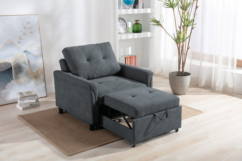 Hannah - Convertible Armchair - Dark Gray