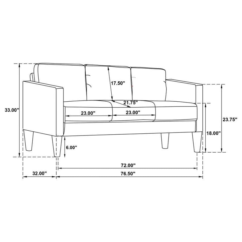 Ruth - Upholstered Track Arm Sofa