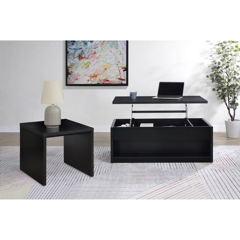 Canyon - Lift Top Table With Dual Drawers Storage Solution - Black