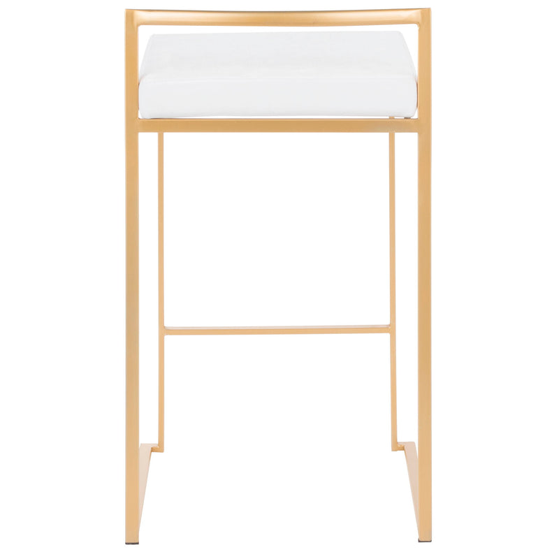 Fuji - Contemporary / Glam Design Counter Stool (Set of 2)