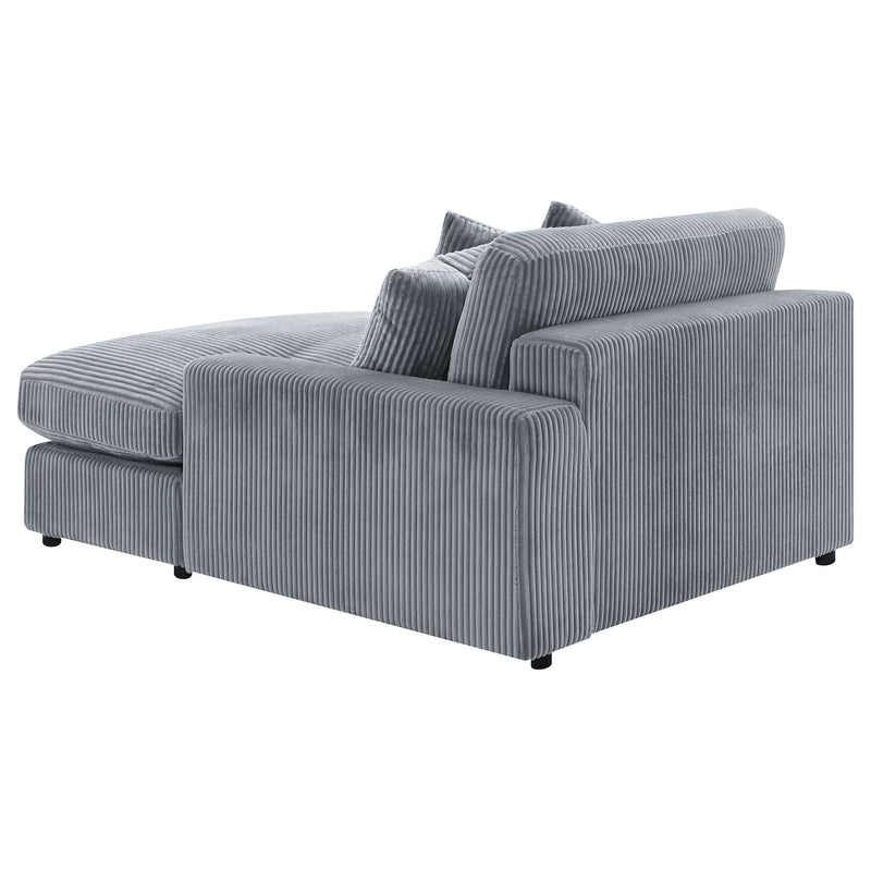 Marcus - Fog Track Arms Reversible Sectional With Pillows - Fog