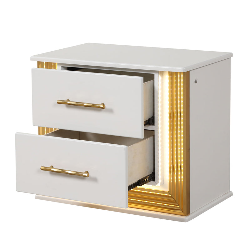 Obsession - 2 Drawer Nightstand - White