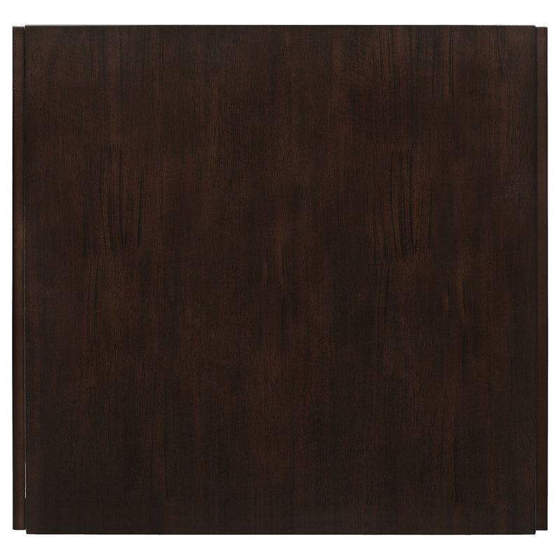 Dining Table With Drop Extension Leaf Table With Foldable Ends For Compact Spaces - Brown