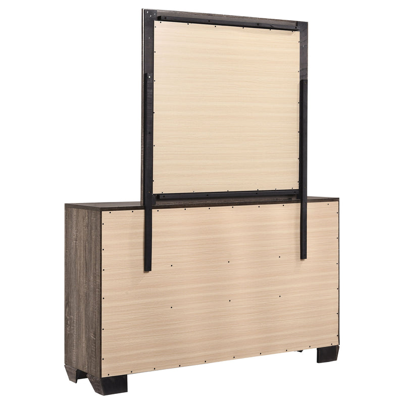 Holmgren - 6 Drawer Dresser With Mirror - Taupe