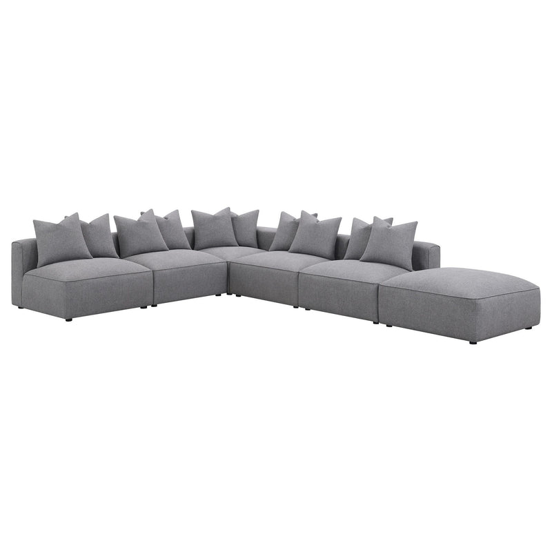 Jennifer Upholstered Corner Chair Grey