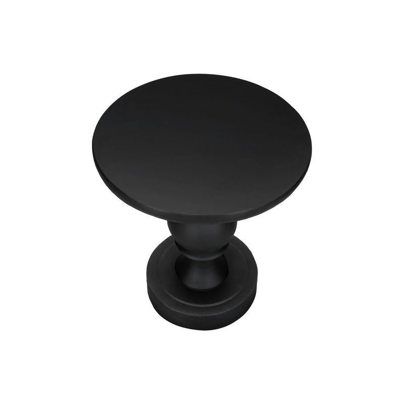 Round Accent Table, Indoor / Outdoor - Black