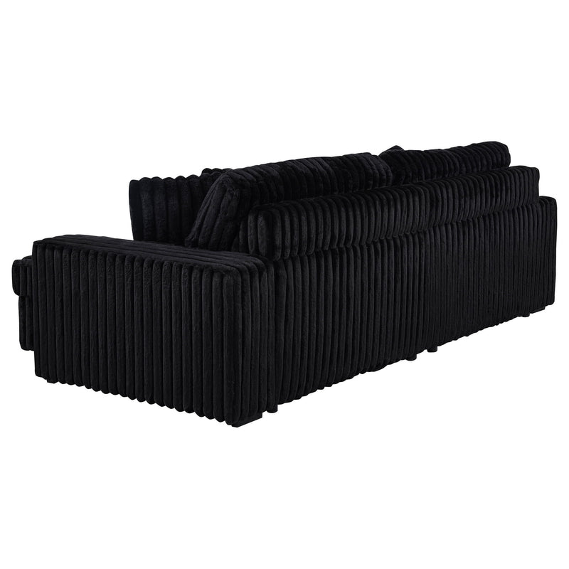 Clifford - Upholstered Dual Power Chaise Sofa - Black