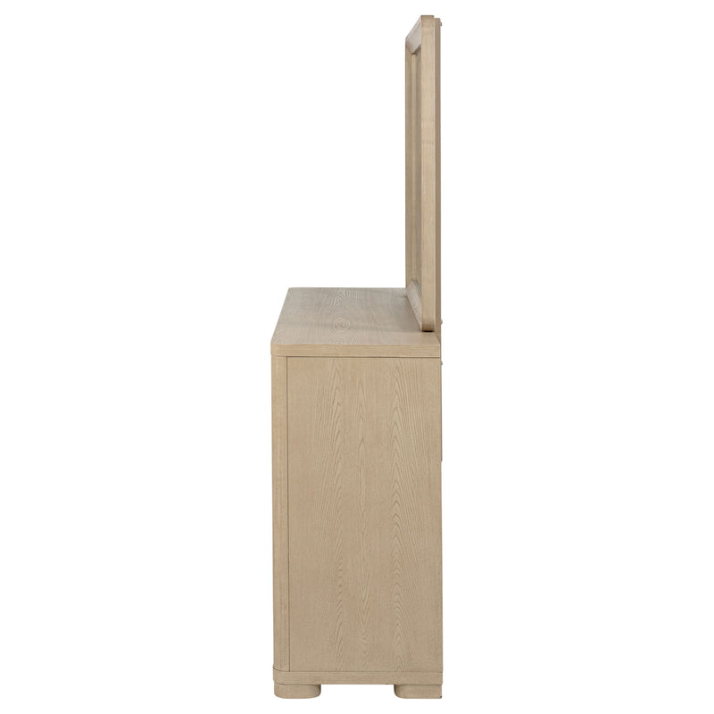 Mirador - 6 Drawer Dresser And Mirror Set - Light Oak