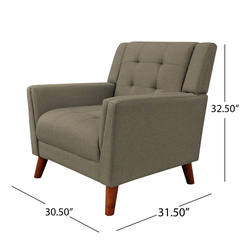 Luminaesque - Fabric Upholstered Armchair With Tufted Back