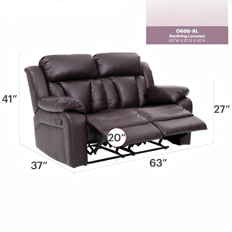 Daria - Cozy Padded Love Seat For Relaxation