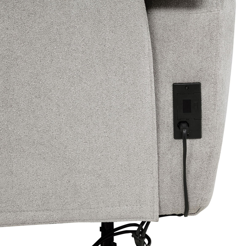 Sylmar Chenille Upholstered Power Recliner Dove Grey