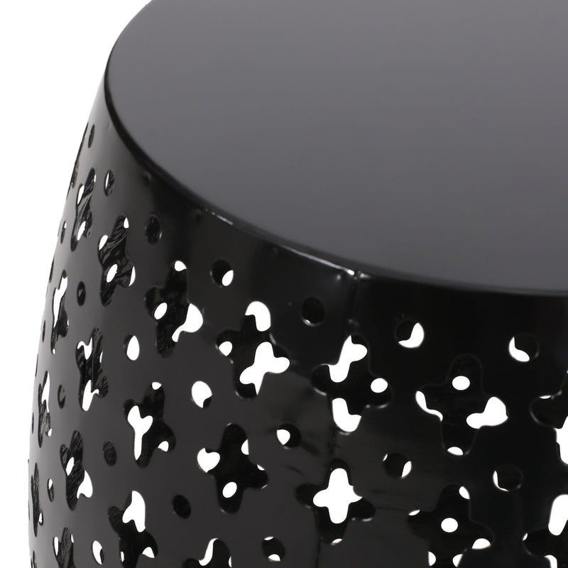 Metal End Table Large - Black