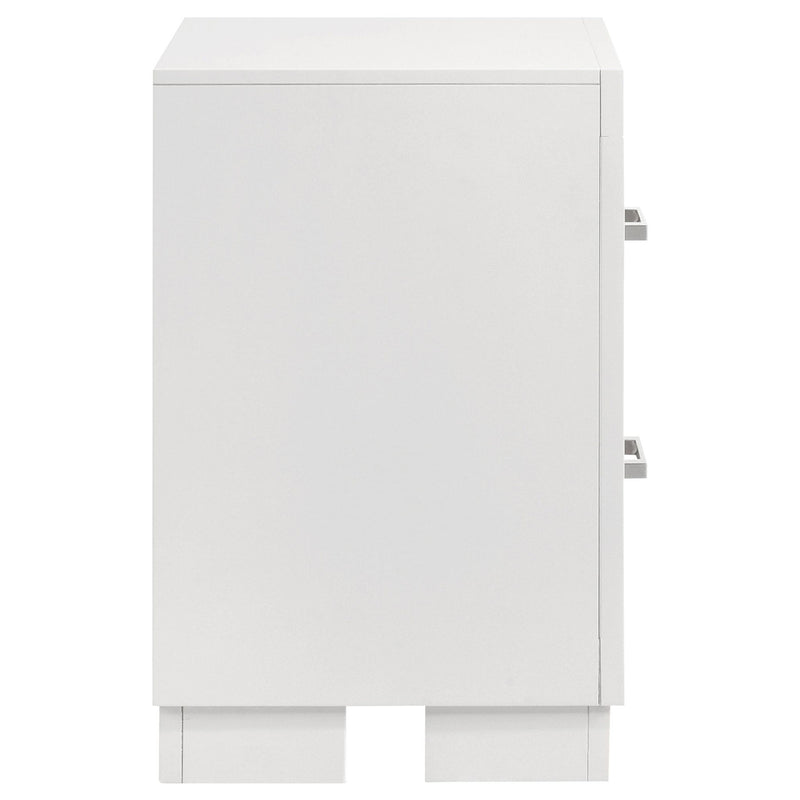 Jessica 2-drawer Nightstand Snow White