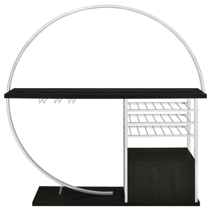 Risley - 2-Door Circular LED Home Bar With Wine Storage