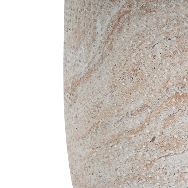 Outdoor / Indoor Lightweight, Concrete Side Table, Travertine - Beige