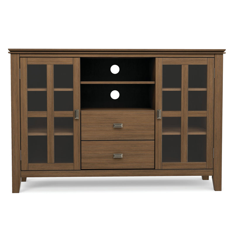 Artisan - Tall TV Media Stand - Rustic Natural Aged Brown