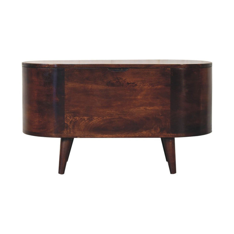 Rounded Lid Up Blanket Box