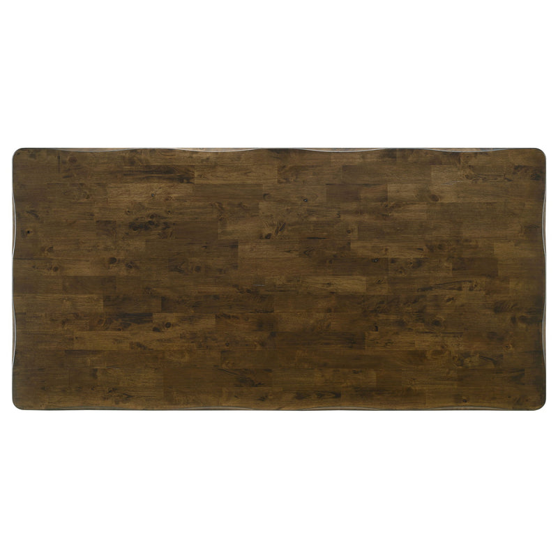 Carbon - Rectangular Dining Table With X Base Design - Brown