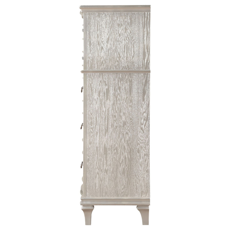 Katerina - 5 Drawer Chest With Hidden Drawer - Oak