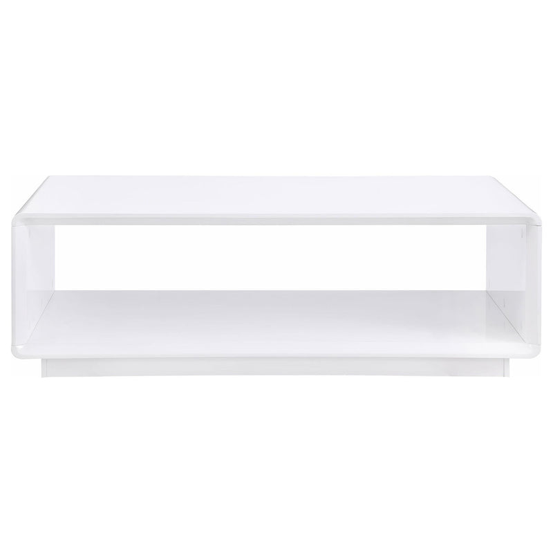 Paseo 2-piece Coffee and End Table Set White High Gloss