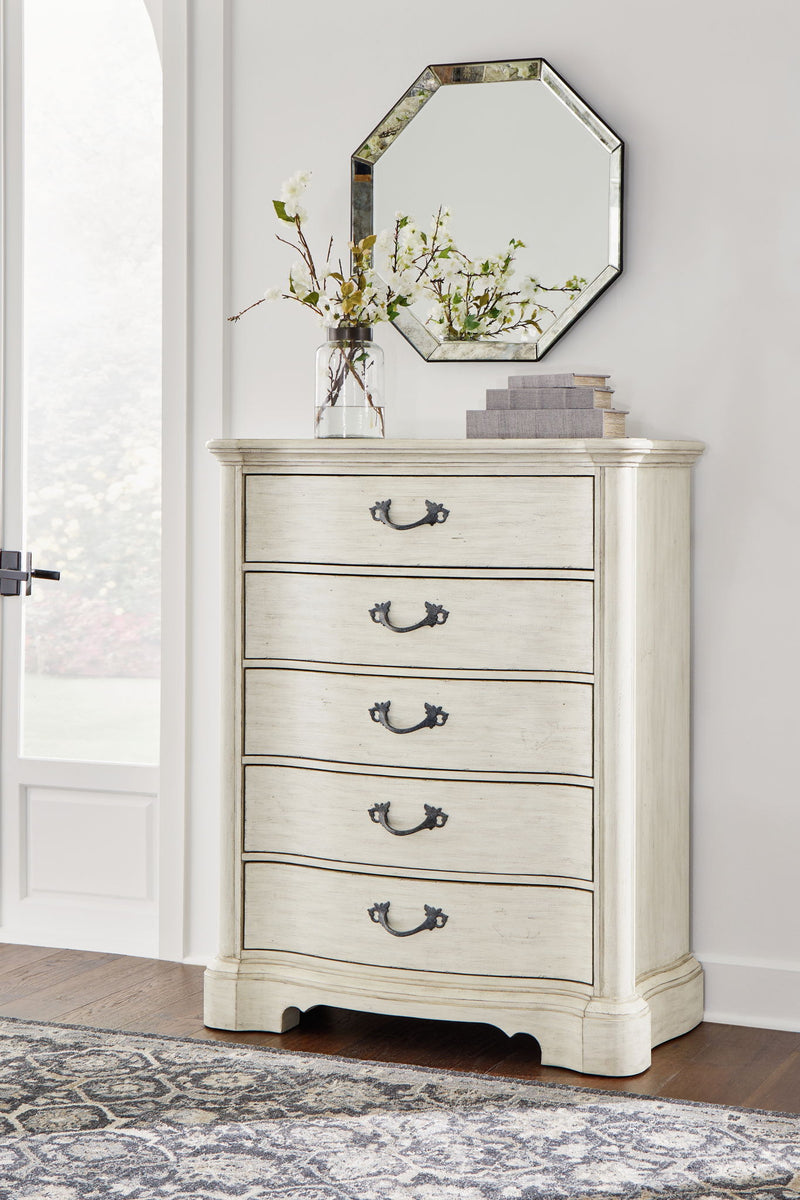 Arlendyne - Five Drawer Chest - Antique White
