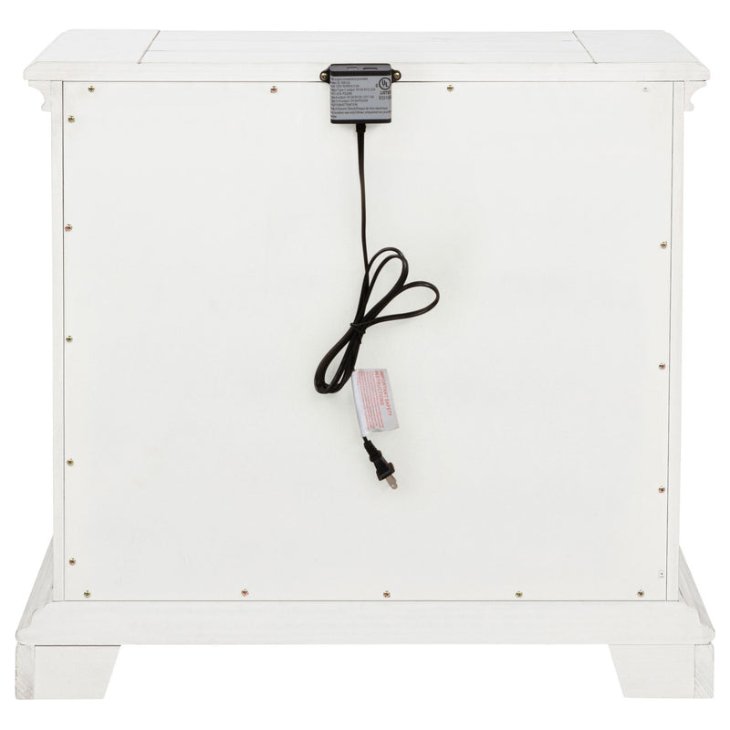 2 Drawer Nightstand With Dual USB Charging Ports - Vintage