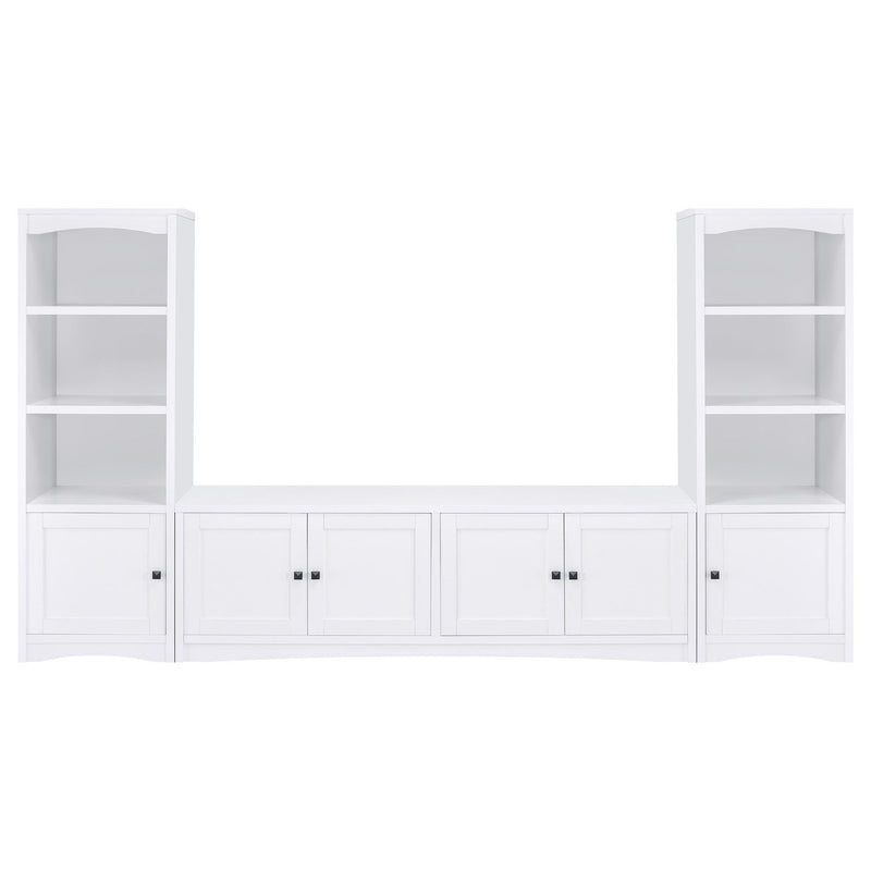 Laughlin - 3-piece Entertainment Center TV Stand - White
