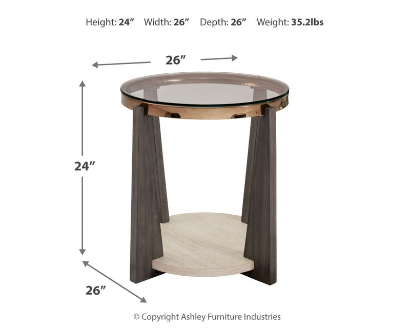 Frazwa - Round End Table - Multi