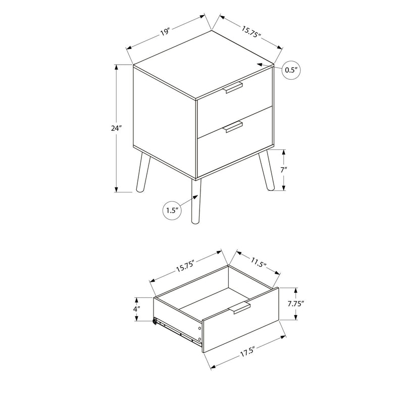 Modern Accent Table & Storage Drawers