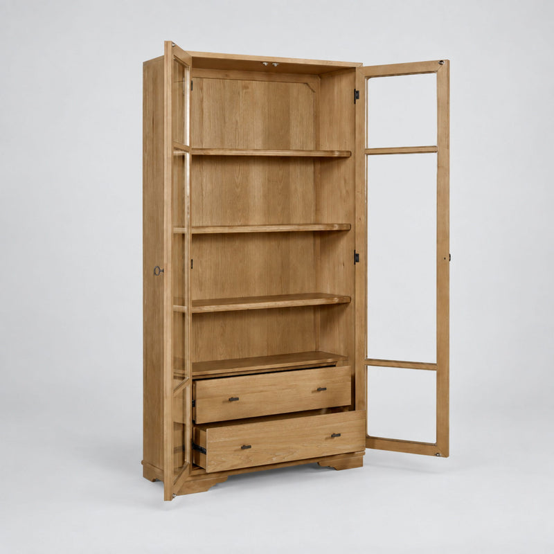 Tall Display Cabinet With Glass Doors