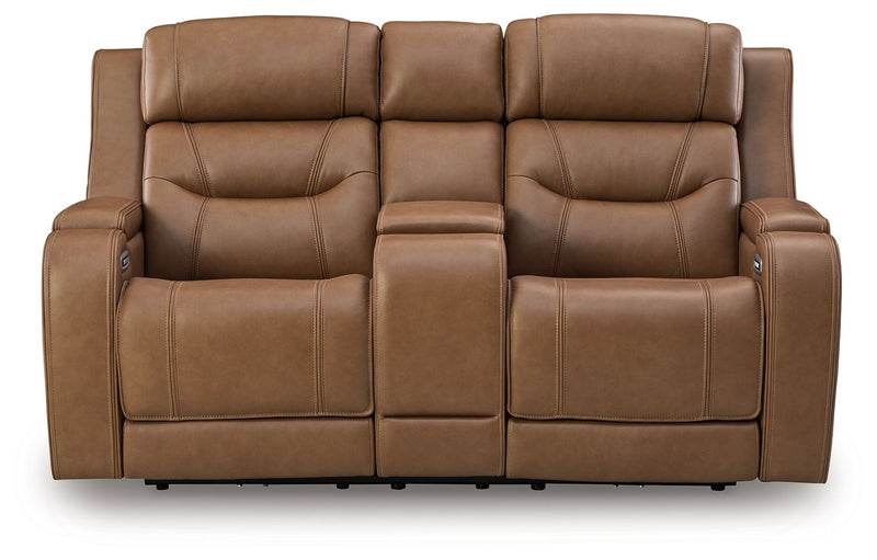 Knightington - 3 Pc. - Power Reclining Sofa, Loveseat And Recliner - Caramel