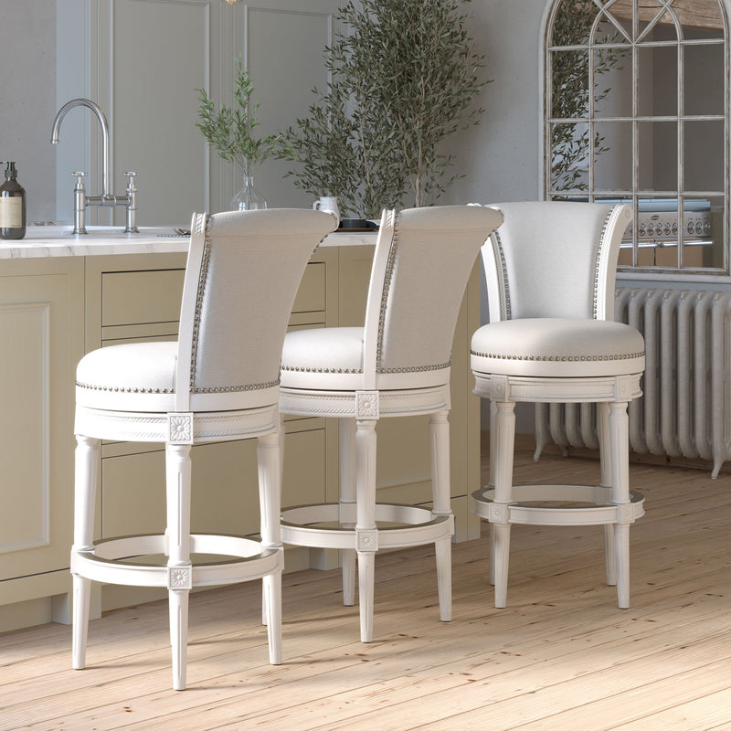 Swivel Barstool With High-Back