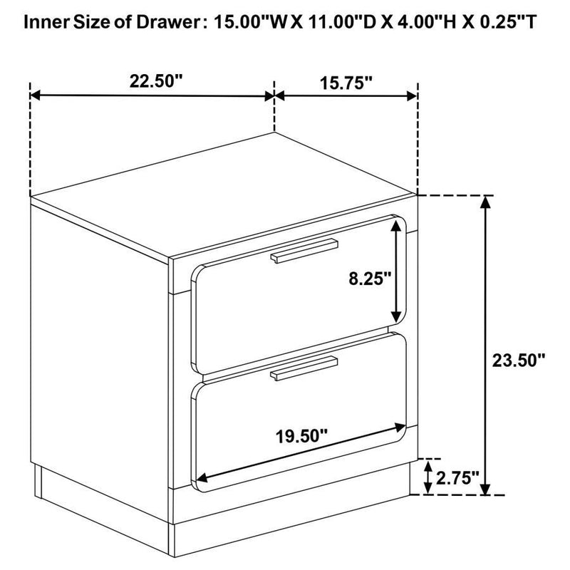 Caraway - 2-Drawer Nightstand