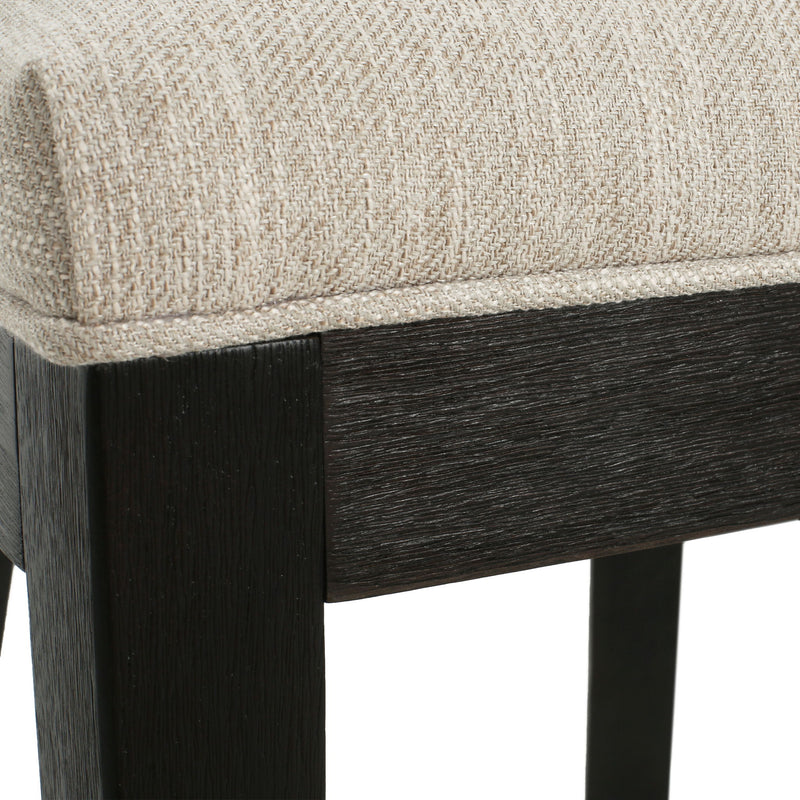 Farmhouse Style Fabric Upholstered Side Dining Chair Set