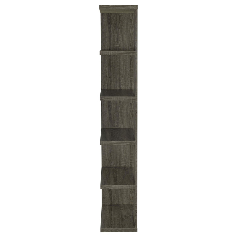 Harrison 71-inch 5-shelf Bookshelf Weathered Grey