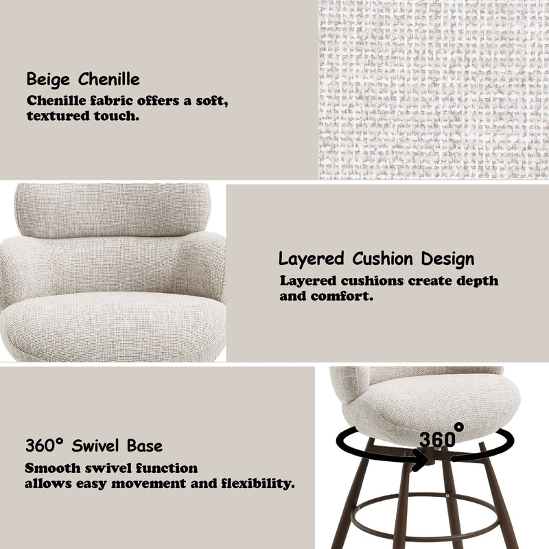Jena - Counter Height Chair With Swivel