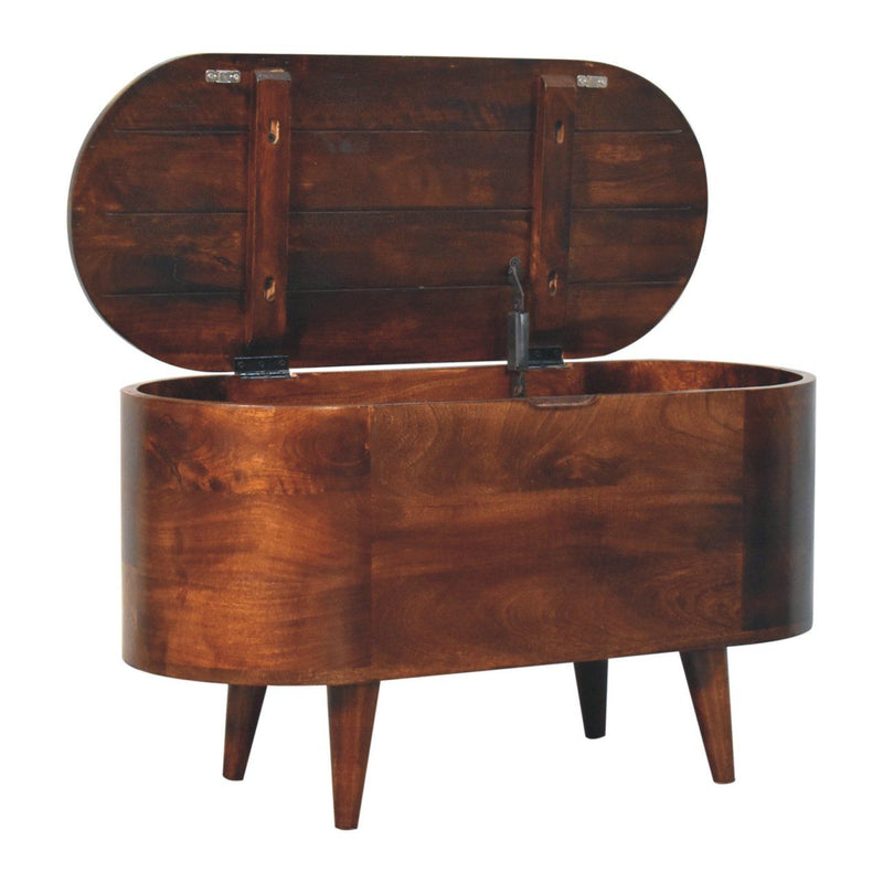 Rounded Lid Up Blanket Box