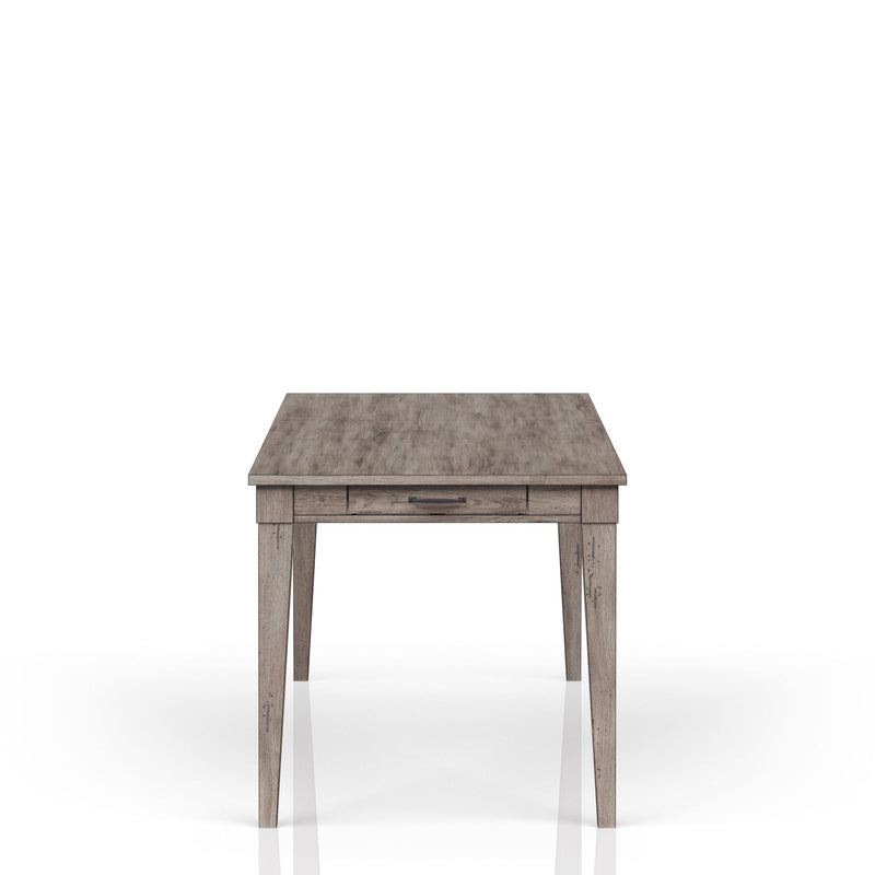 Rustic Dining Table 2 Storage Drawers And Leaf - Gray