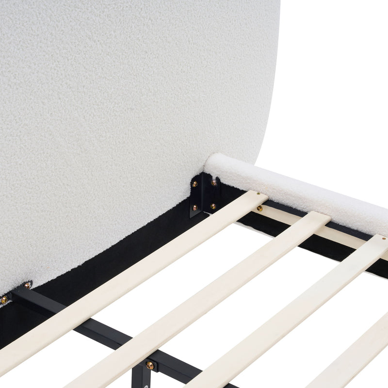Upholstered Platform Bed With Split Headboard