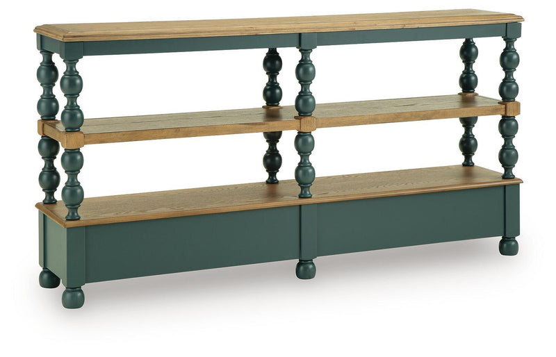 Finnworth - Console Sofa Table - Blue / Brown