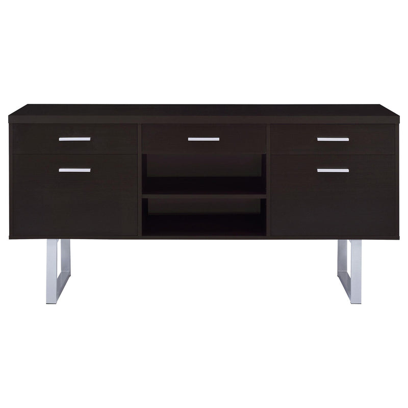 Lawtey 5-drawer Home Office Storage Credenza Cappuccino
