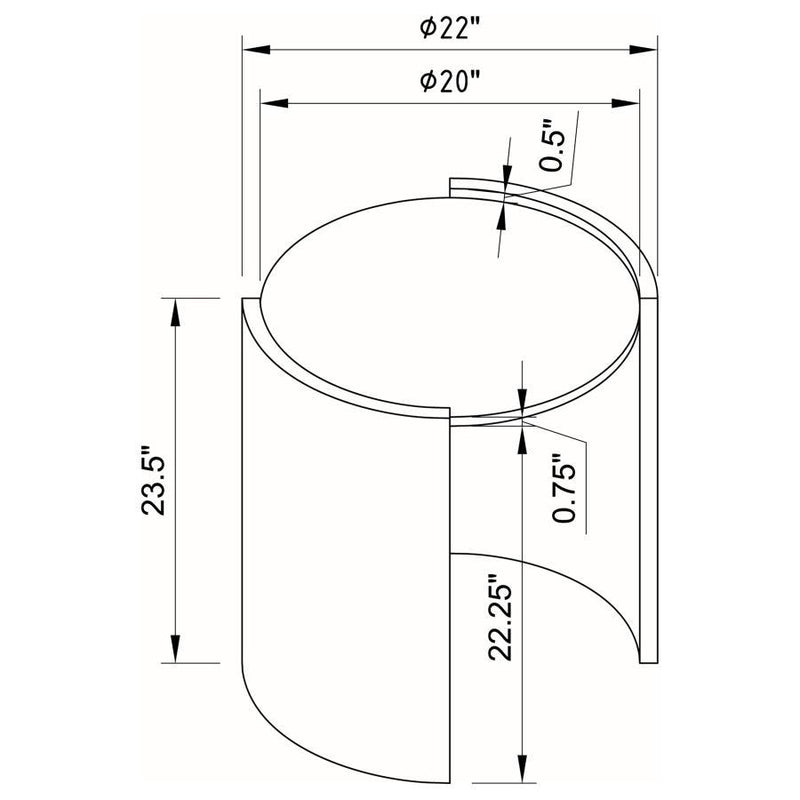Gladstone - Round Faux Marble Top Table