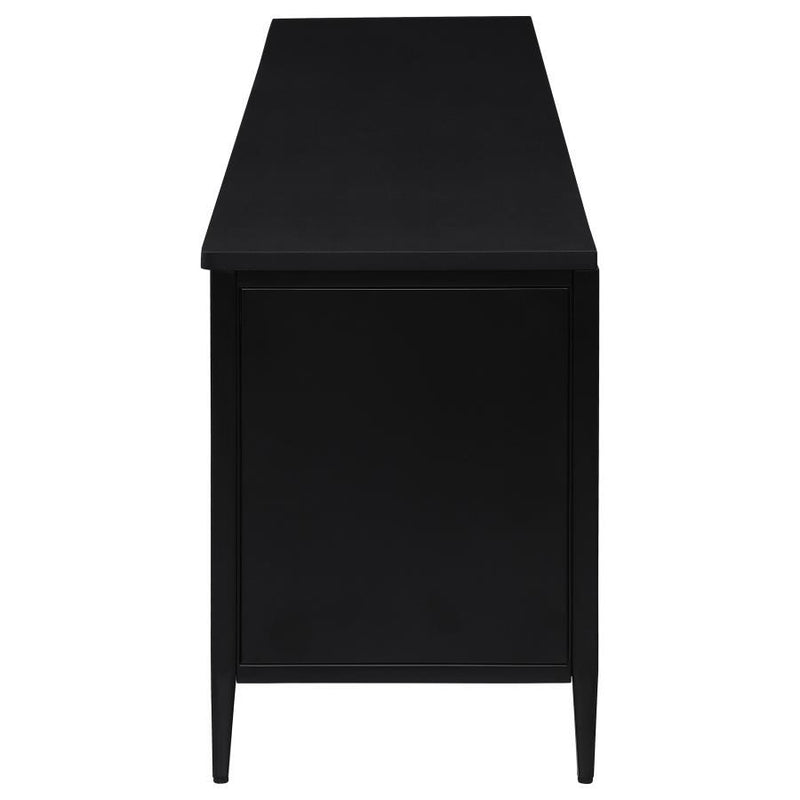 Amherst - 78" 4-Door Metal TV Stand Media Console - Black