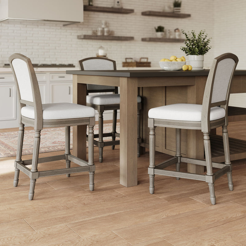 Stool With Upholstered Seat And Back