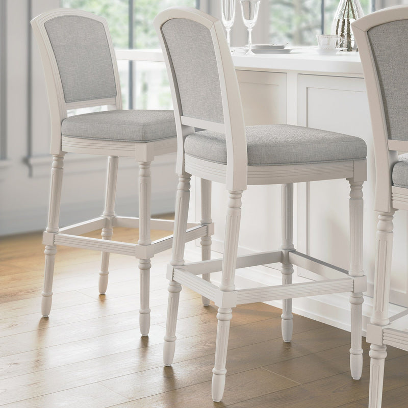 Stool With Upholstered Seat And Back