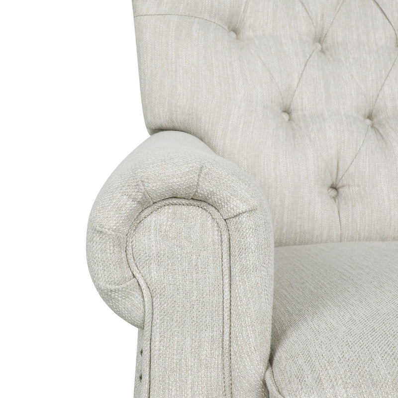 Welch - Contemporary Tufted Pushback Recliner - Beige