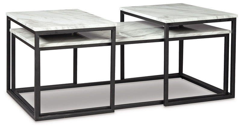 Donnesta - Occasional Table Set (Set of 3) - Gray / Black